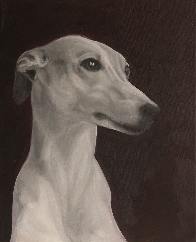 maite sanchez painting greyhound 001