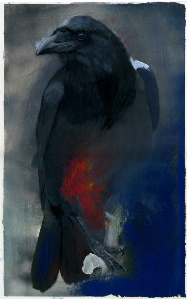 maite sanchez painting draw crow